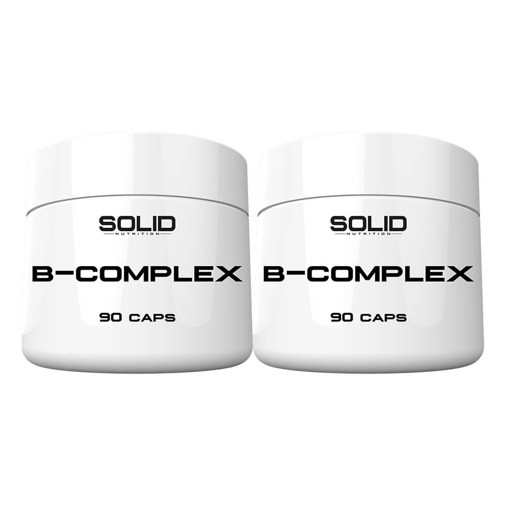 2 x SOLID Nutrition B-Complex, 90 caps i gruppen Kosttilskud & Fdevarer / Vitaminer / B-vitamin hos Tillskottsbolaget (SOLID788)