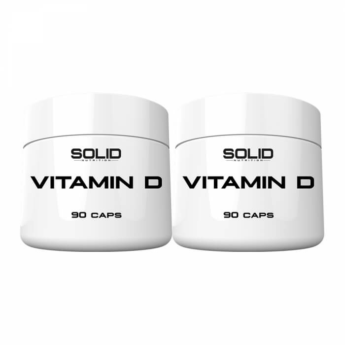 2 x SOLID Nutrition Vitamin D, 90 caps i gruppen Kosttilskud & Fdevarer / Sundhedskost / Immunforsvar hos Tillskottsbolaget (SOLID853)