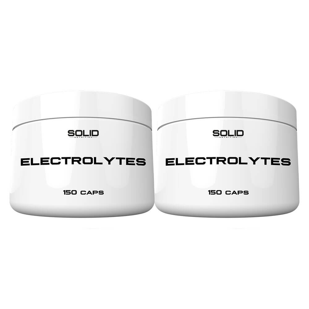 2 x SOLID Nutrition Electrolytes, 150 mega caps i gruppen Kosttilskud & Fdevarer / Mineraler / Elektrolytter hos Tillskottsbolaget (SOLID8544)