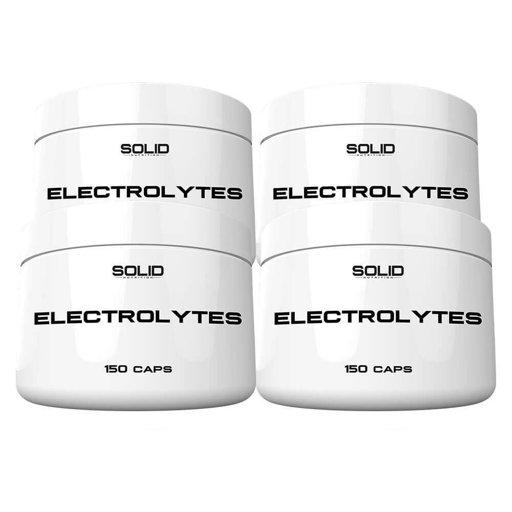 4 x SOLID Nutrition Electrolytes, 150 mega caps i gruppen Kosttilskud & Fdevarer / Mineraler / Elektrolytter hos Tillskottsbolaget (SOLID85912)