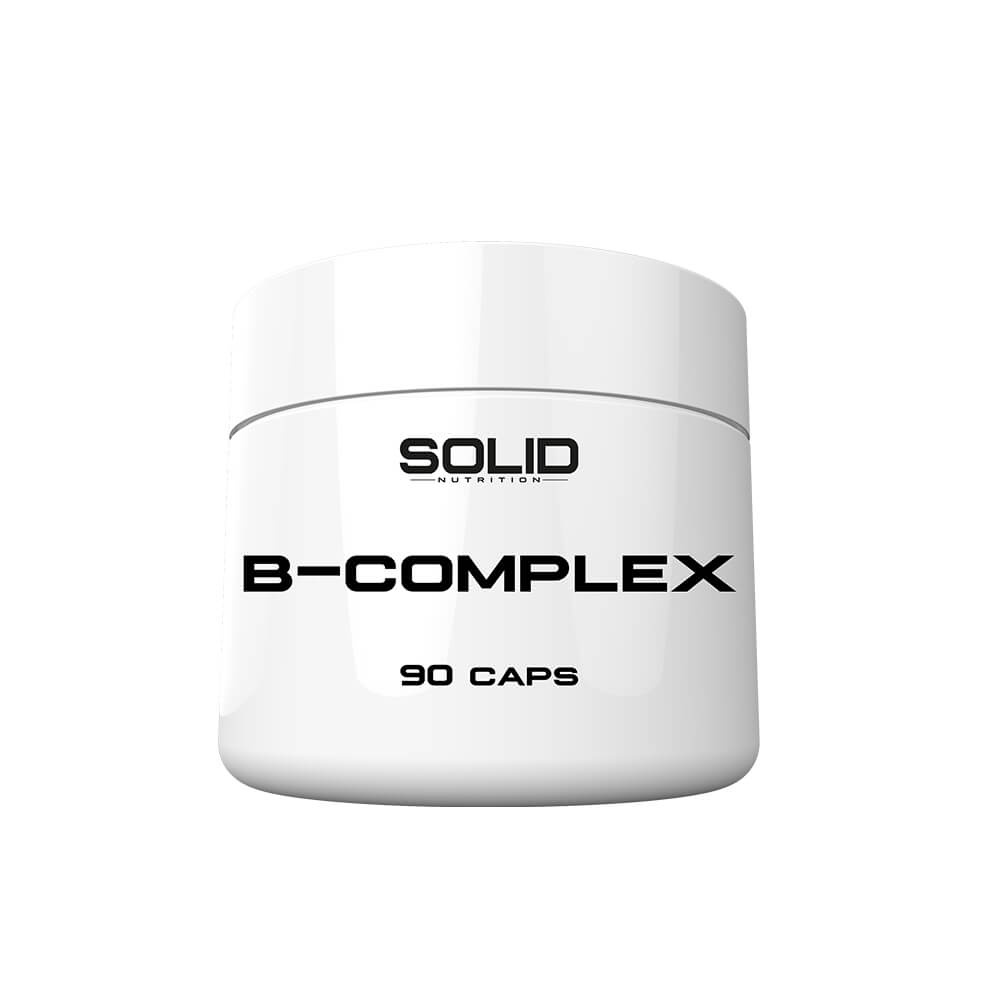 SOLID Nutrition B-Complex, 90 caps i gruppen Kosttilskud & Fdevarer / Vitaminer / B-vitamin hos Tillskottsbolaget (SOLID95632)