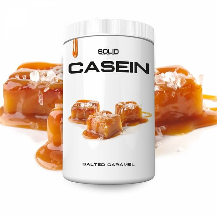 SOLID Nutrition Casein, 750 g (Salted Caramel) i gruppen Kosttilskud & Fdevarer / Proteinpulver / Kaseinprotein hos Tillskottsbolaget (SOLIDCASEIN1-3)