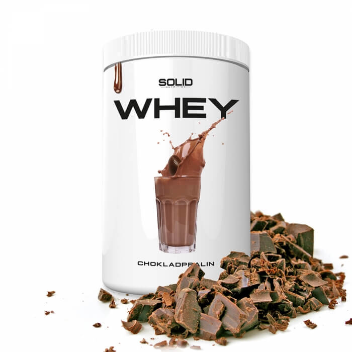 SOLID Nutrition Whey, 750 g (Chocolate) i gruppen Kosttilskud & Fdevarer / Proteinpulver / Valleprotein / Whey protein hos Tillskottsbolaget (SOLIDOBOY)
