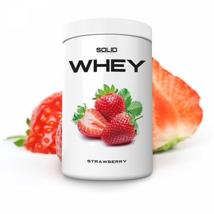 SOLID Nutrition Whey, 750 g (Strawberry) i gruppen Kosttilskud & Fdevarer / Proteinpulver / Valleprotein / Whey protein hos Tillskottsbolaget (SOLIDWHEY-7)