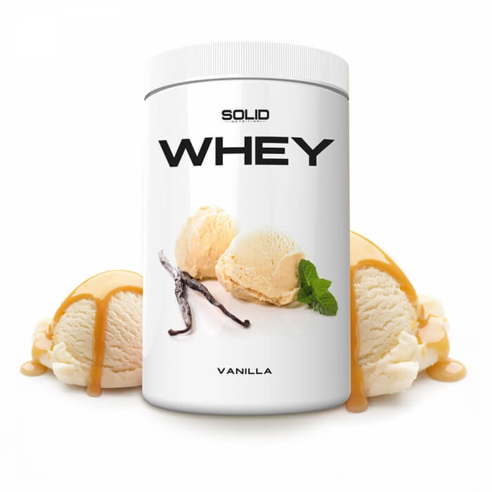 SOLID Nutrition Whey, 750 g (Vanilla) i gruppen Kosttilskud & Fdevarer / Proteinpulver / Valleprotein / Whey protein hos Tillskottsbolaget (SOLIDWHEY-8)
