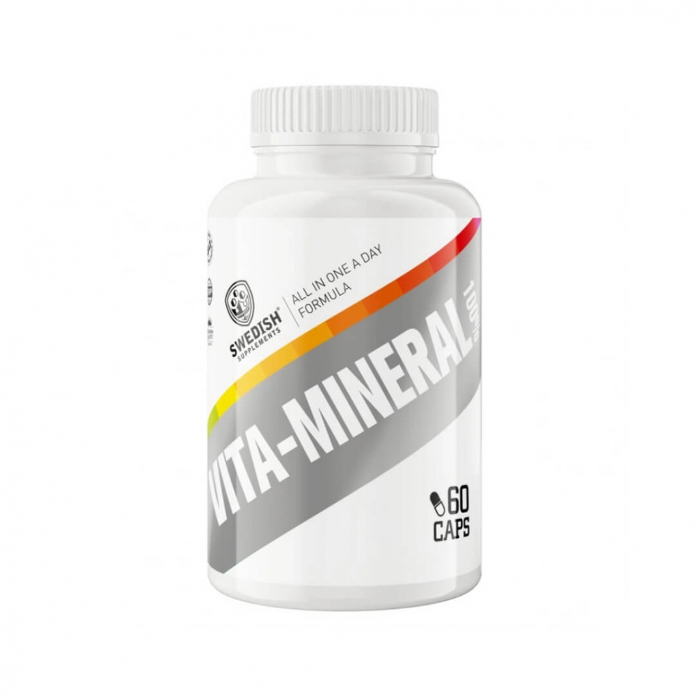 Swedish Supplements 100% Vita-Mineral, 60 caps i gruppen Kosttilskud & Fdevarer / Vitaminer / Multivitamin hos Tillskottsbolaget (SS85435)