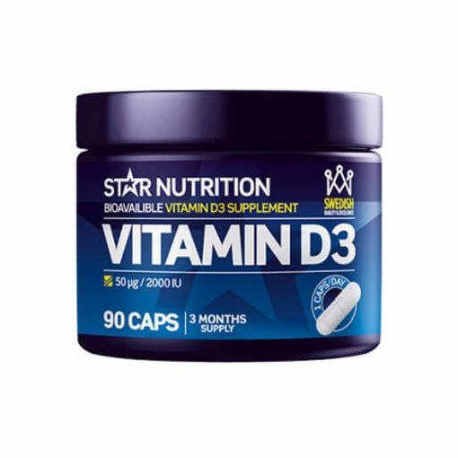 Star Nutrition Vitamin D3, 90 caps i gruppen Kosttilskud & Fdevarer / Sundhedskost / Immunforsvar hos Tillskottsbolaget (STAR008)
