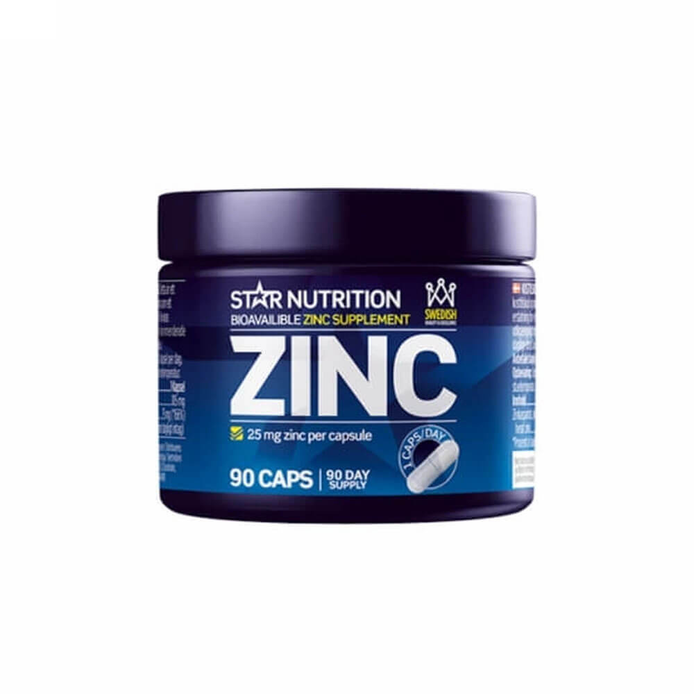 Star Nutrition Zinc, 25 mg, 90 caps i gruppen Kosttilskud & Fdevarer / Mineraler / Zink hos Tillskottsbolaget (STAR011)