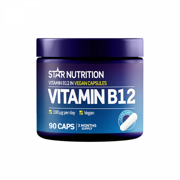Star Nutrition Vitamin B12, 90 caps i gruppen Kosttilskud & Fdevarer / Vitaminer / B-vitamin hos Tillskottsbolaget (STAR5632)