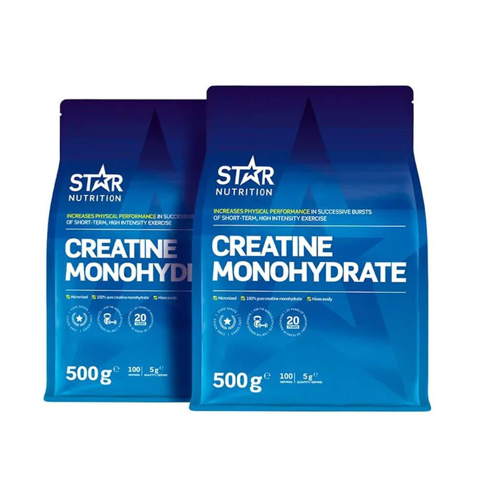 2 x Star Nutrition Creatine Monohydrate, 500 g i gruppen Kosttilskud & Fdevarer / Kreatin / Kreatinmonohydrat hos Tillskottsbolaget (STAR7856)