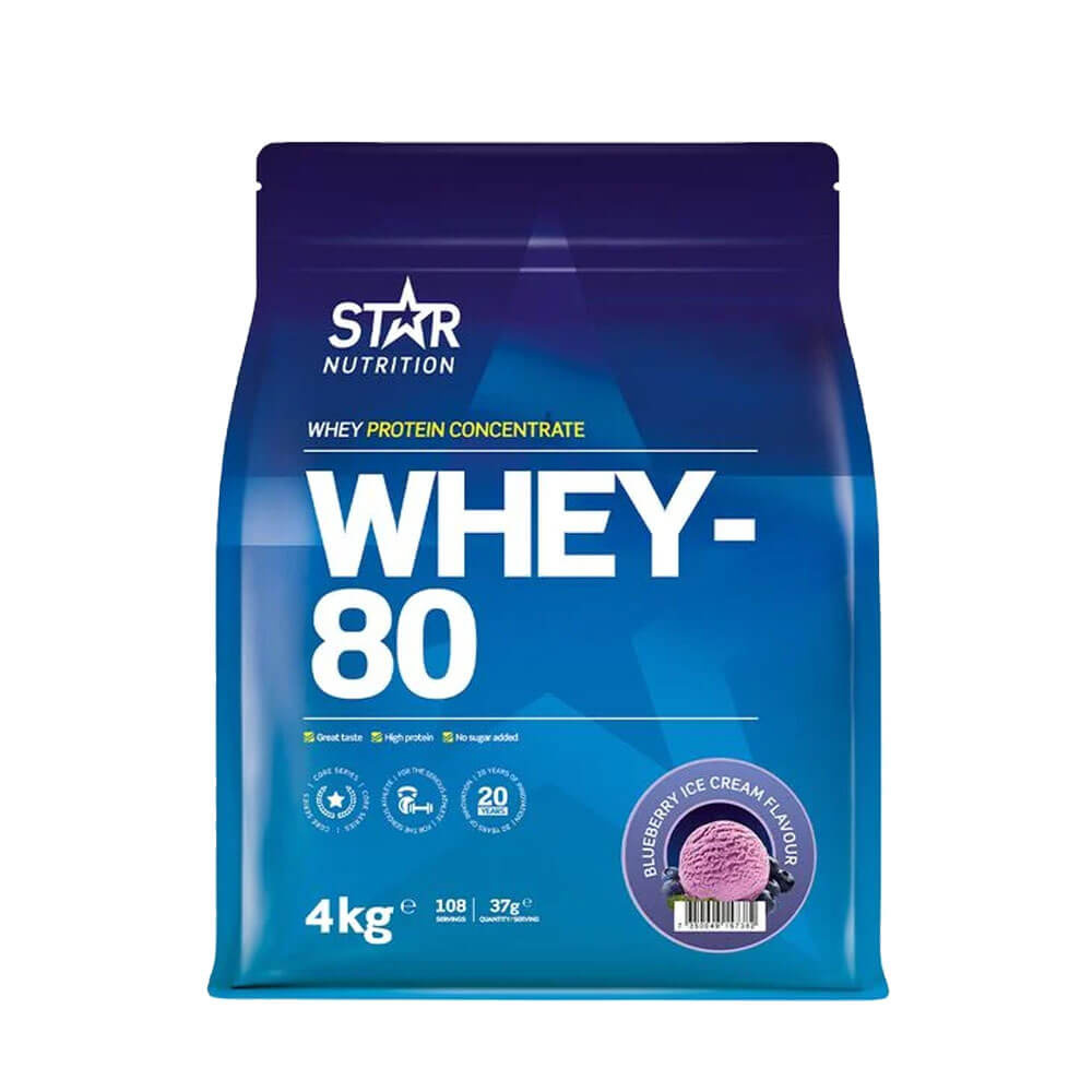 Star Nutrition Whey-80, 4 kg i gruppen Kosttilskud & Fdevarer / Proteinpulver / Valleprotein / Whey protein hos Tillskottsbolaget (STAR8422)
