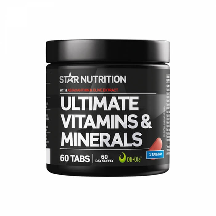 Star Nutrition Ultimate Vitamins & Minerals, 60 tabs i gruppen Kosttilskud & Fdevarer / Vitaminer / Multivitamin hos Tillskottsbolaget (STAR8521)