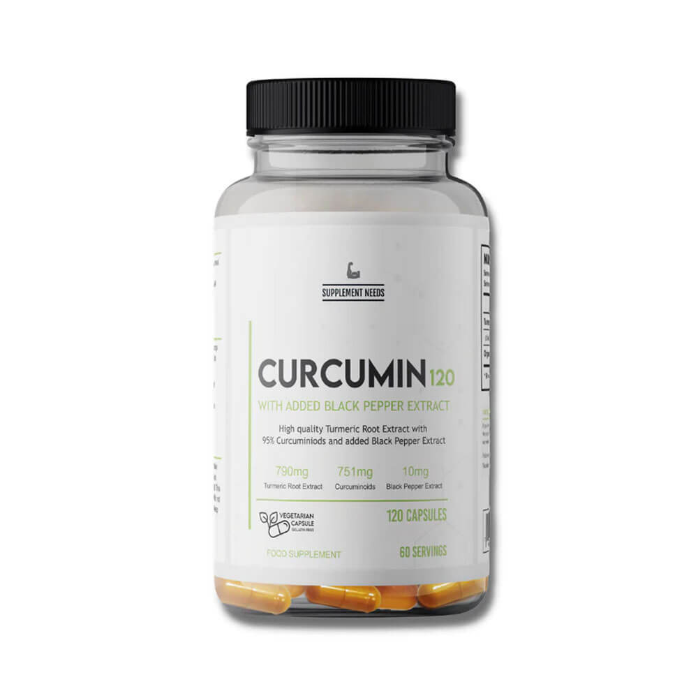 Supplement Needs Curcumin with Black Pepper Extract, 120 caps i gruppen Kosttilskud & Fdevarer / Sundhedskost / Curcumin hos Tillskottsbolaget (SUPPNEEDS753)