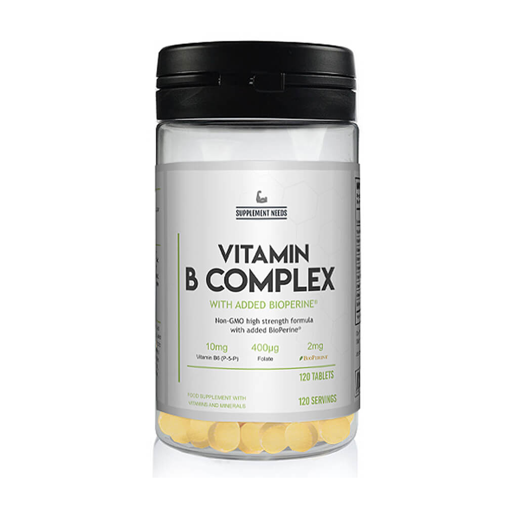 Supplement Needs Advanced Vitamin B Complex, 120 tabs i gruppen Kosttilskud & Fdevarer / Vitaminer / B-vitamin hos Tillskottsbolaget (SUPPNEEDS7584)