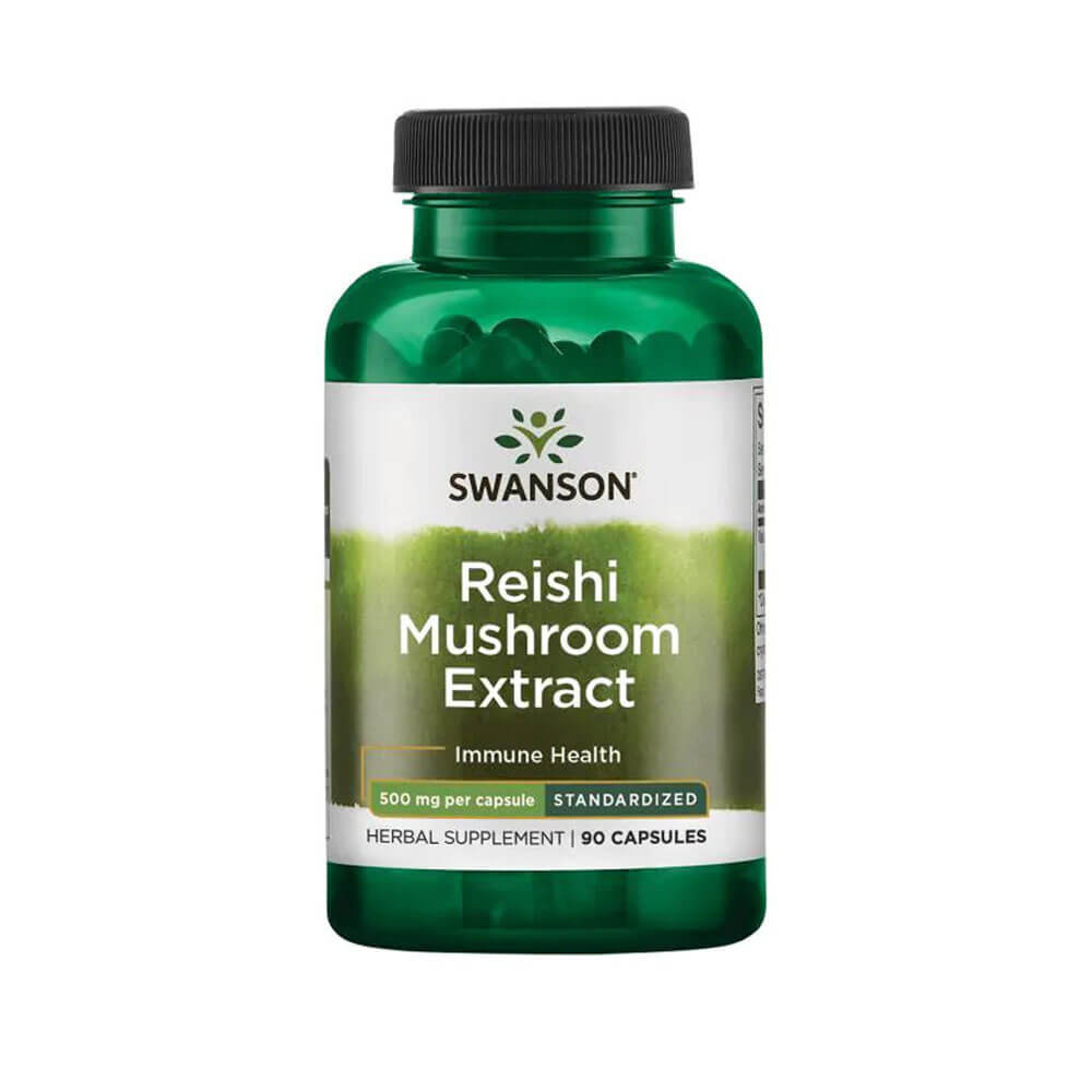 Swanson Reishi Mushroom Extract, 500 mg, 90 caps i gruppen Kosttilskud & Fdevarer / Sundhedskost / Adaptogener hos Tillskottsbolaget (SWANSON52648)