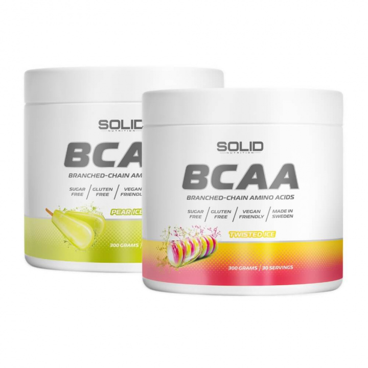 2 x SOLID Nutrition BCAA, 300 g i gruppen Kosttilskud & Fødevarer / Aminosyrer / BCAA hos Tillskottsbolaget (2SOLIDBCAA)