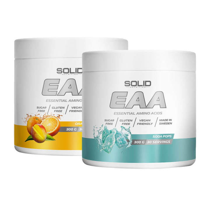 2 x SOLID Nutrition EAA, 300 g i gruppen Kosttilskud & Fødevarer / Aminosyrer / EAA hos Tillskottsbolaget (2SOLIDEAA)