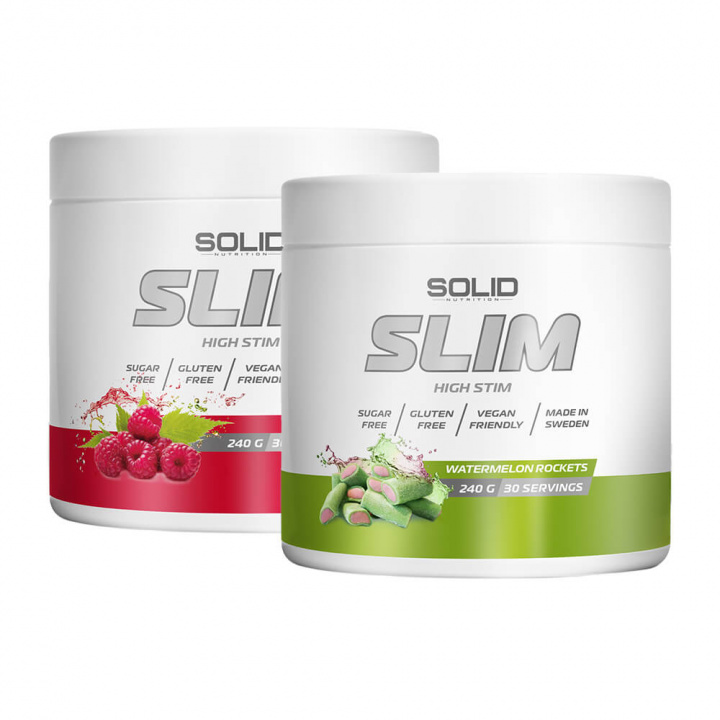 2 x SOLID Nutrition SLIM, 240 g i gruppen Kosttilskud & Fødevarer / Vægttab / Fedtforbrænder hos Tillskottsbolaget (2SOLIDSLIM)