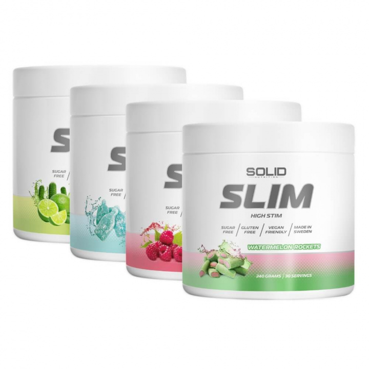 4 x SOLID Nutrition SLIM, 240 g i gruppen Kosttilskud & Fødevarer / Vægttab / Fedtforbrænder hos Tillskottsbolaget (4SOLIDSLIM)