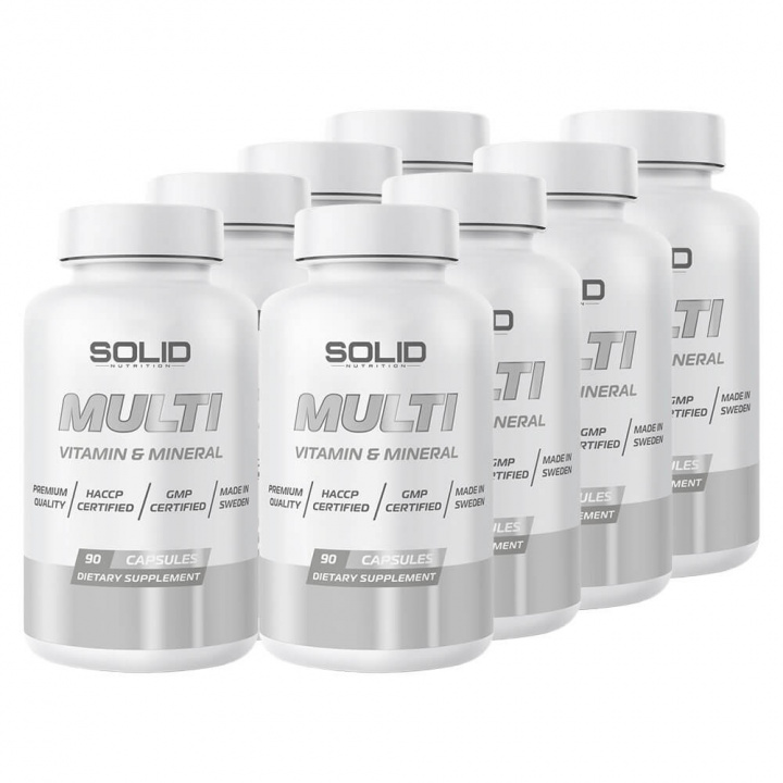 8 x SOLID Nutrition MULTI, 90 tabs i gruppen Kosttilskud & Fødevarer / Vitaminer / Multivitamin hos Tillskottsbolaget (8SOLIDMULTI)