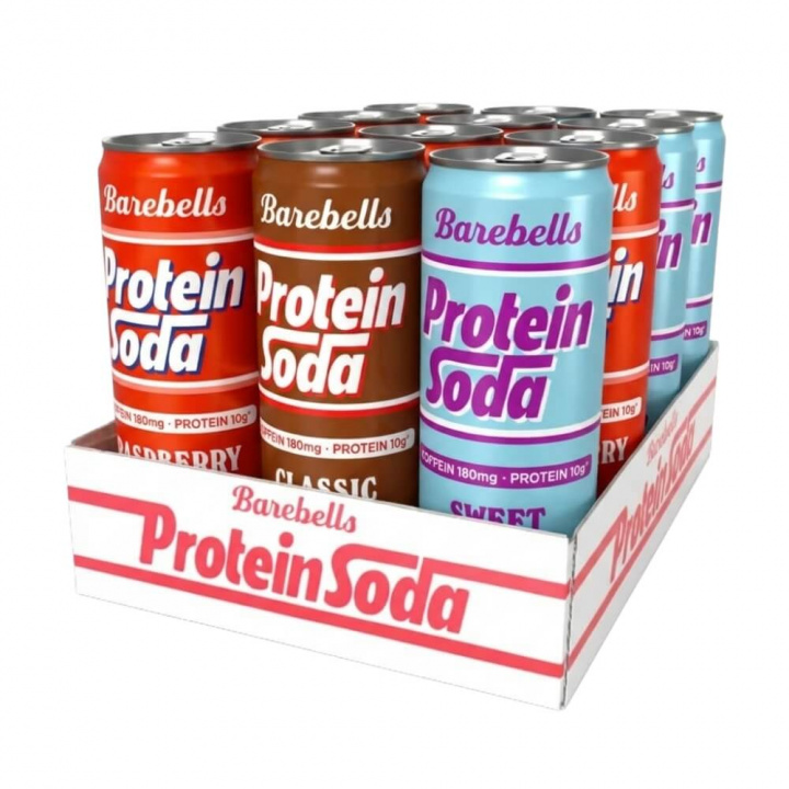 12 x Barebells Protein Soda Mixflak, 355 ml i gruppen Emne / Glutenfrie kosttilskud hos Tillskottsbolaget (BAREBELLS1927)