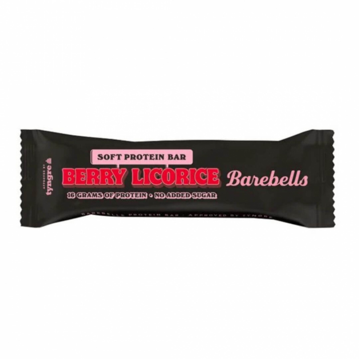 Barebells Proteinbar, 55 g (Berry Licorice) i gruppen Bars / Proteinbarer hos Tillskottsbolaget (BAREBELLS1CCL12C-17)