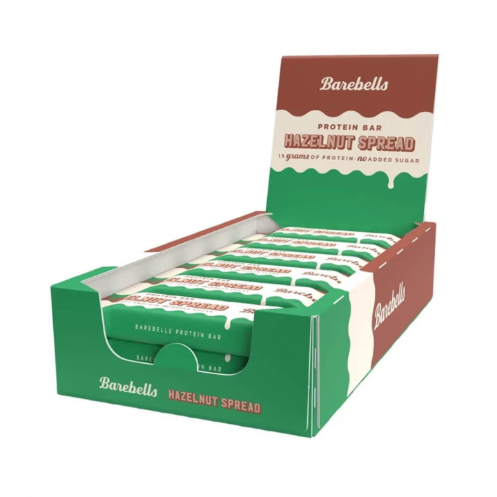 12 x Barebells Proteinbars, 45 g (Hazelnut Spread) i gruppen Bars / Proteinbarer hos Tillskottsbolaget (BAREBELLS2749)