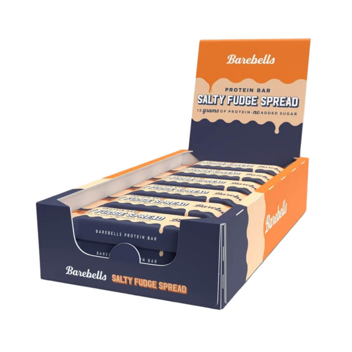 12 x Barebells Proteinbars, 45 g (Salty Fudge Spread) i gruppen Bars / Proteinbarer hos Tillskottsbolaget (BAREBELLS3957)