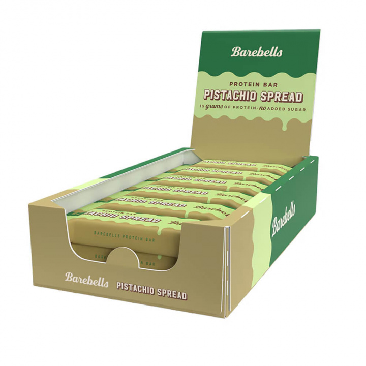 12 x Barebells Proteinbars, 45 g (Pistachio Spread) i gruppen Bars / Proteinbarer hos Tillskottsbolaget (BAREBELLS7856)