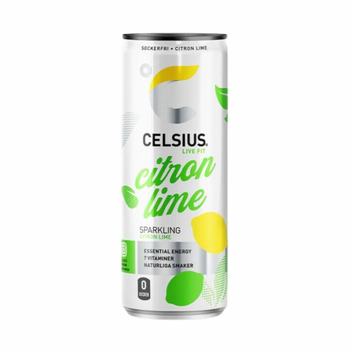 Celsius, 355 ml (Citron/Lime) i gruppen Drikkevarer / Energidrik hos Tillskottsbolaget (CELSIUS001CL)