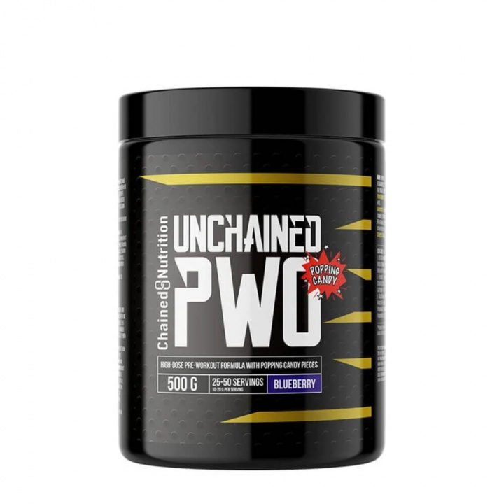 Chained Nutrition Unchained PWO, 500 g (Blueberry) i gruppen Kosttilskud & Fødevarer / Præstationsforbedringer / Pre-Workout / PWO hos Tillskottsbolaget (CHAINED643-2)