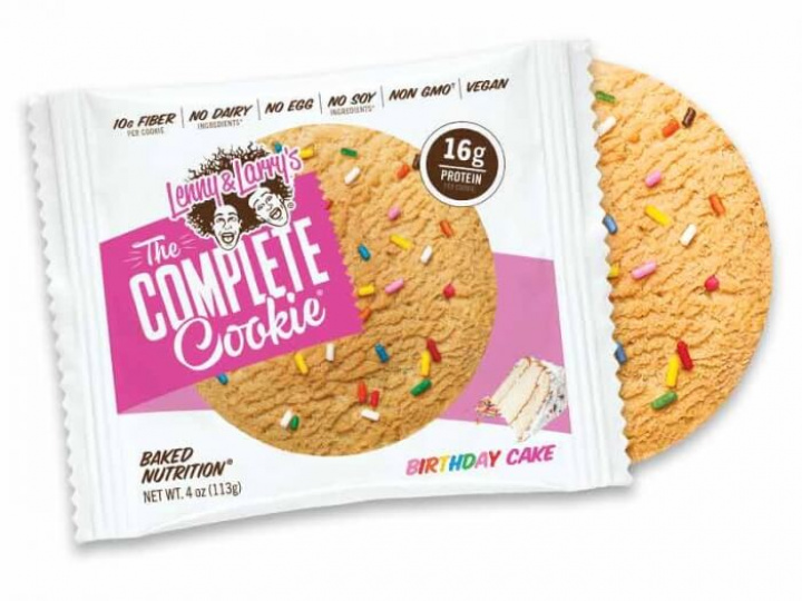 Lenny & Larry´s The Complete Cookie, 113 g (Birthday Cake) i gruppen Bars / Veganske proteinbarer hos Tillskottsbolaget (COMPLETE001DCBCAKE)