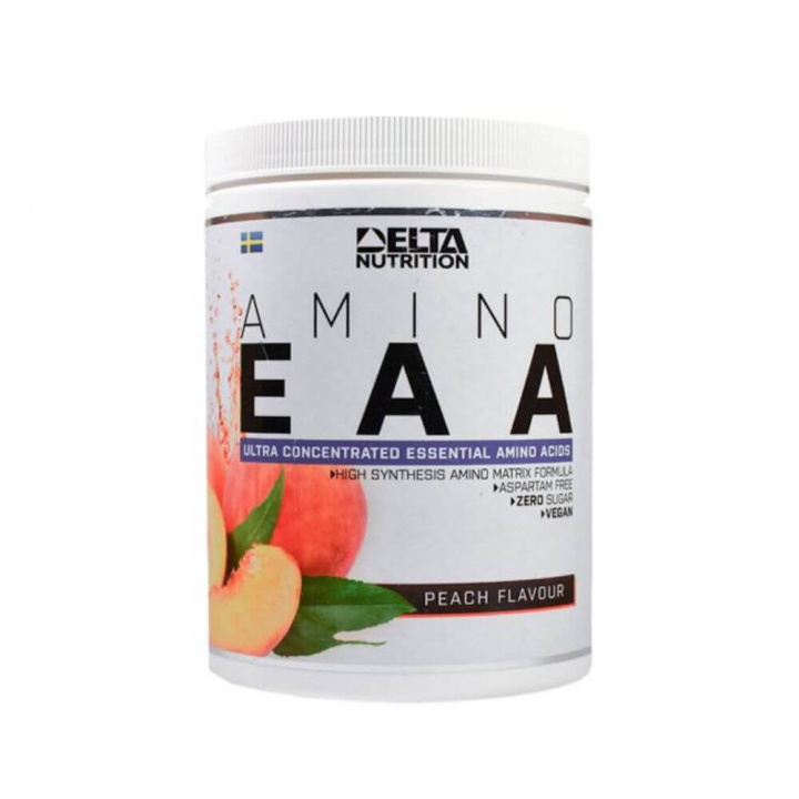Delta Nutrition EAA Amino, 400 g (Peach) i gruppen Kosttilskud & Fødevarer / Aminosyrer / EAA hos Tillskottsbolaget (DELTA8954-1)