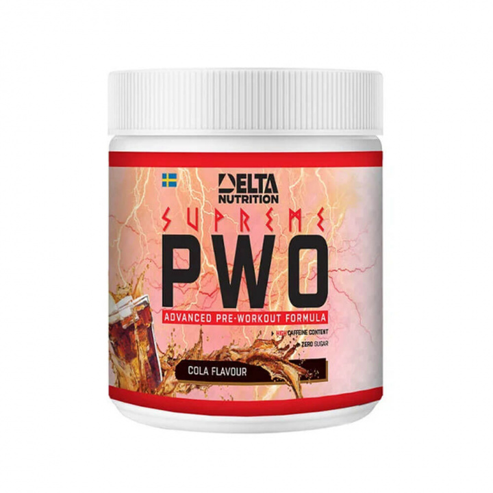 Delta Nutrition Supreme PWO, 300 g (Cola) i gruppen Kosttilskud & Fødevarer / Præstationsforbedringer / Pre-Workout / PWO hos Tillskottsbolaget (DELTA899-3)