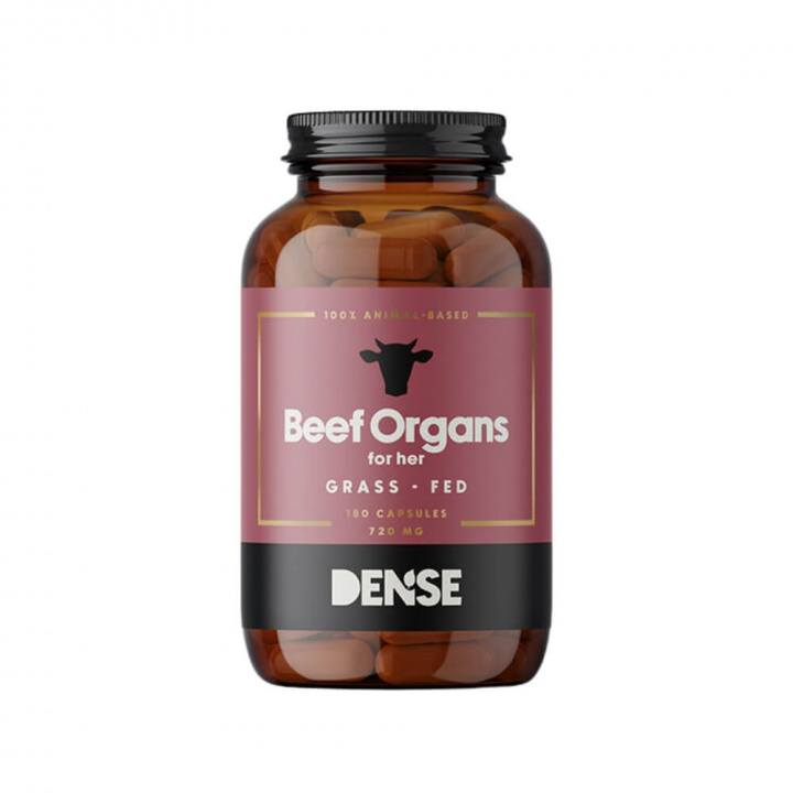 Dense Beef Organs For Her, 180 caps i gruppen Kosttilskud & Fødevarer / Sundhedskost / Superfoods hos Tillskottsbolaget (DENSE593)