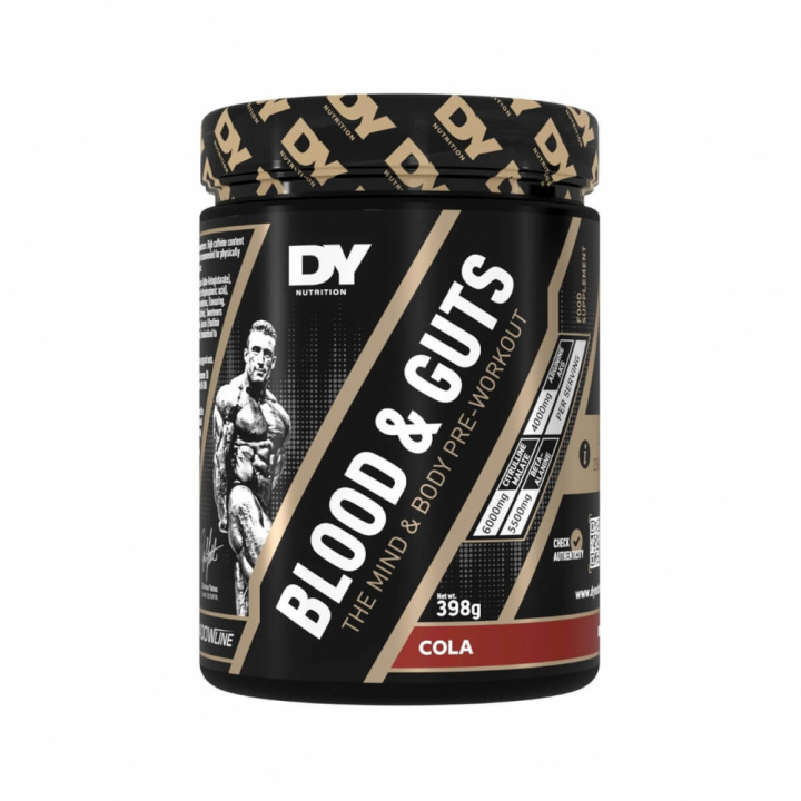 DY Nutrition Blood & Guts, 380 g (Cola) i gruppen Kosttilskud & Fødevarer / Præstationsforbedringer / Pre-Workout / PWO hos Tillskottsbolaget (DY8493-2)