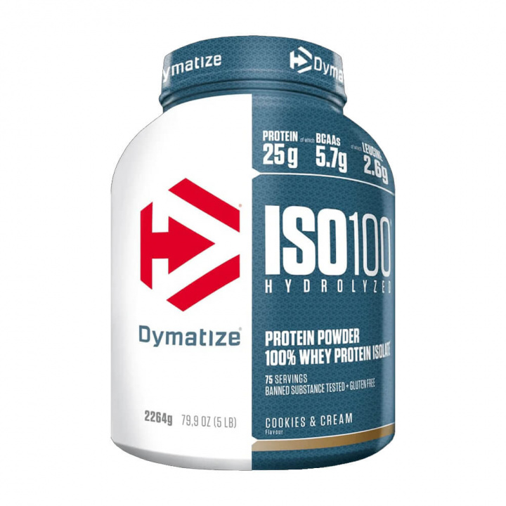 Dymatize Iso-100, 2,2 kg (Cookies & Cream) i gruppen Kosttilskud & Fødevarer / Proteinpulver / Hydrolysat hos Tillskottsbolaget (DYMATIZE6712-6)