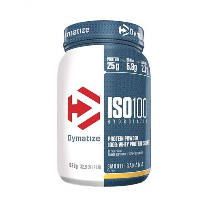 Dymatize Iso-100, 932 g (Smooth Banana) i gruppen Kosttilskud & Fødevarer / Proteinpulver / Hydrolysat hos Tillskottsbolaget (DYMATIZE7683-8)