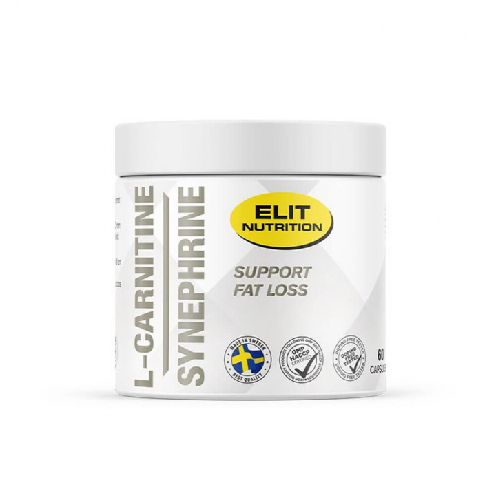Elit Nutrition L-Carnitine + Synephrine, 60 caps i gruppen Kosttilskud & Fødevarer / Vægttab / Fedtforbrænder hos Tillskottsbolaget (ELIT654)