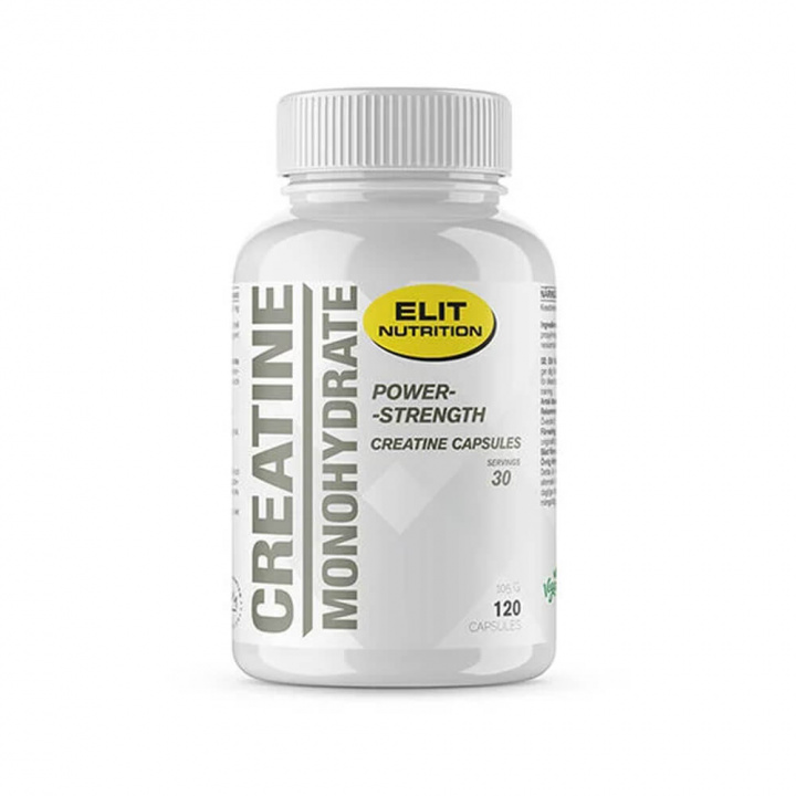 Elit Nutrition Creatine Monohydrate, 120 caps i gruppen Kosttilskud & Fødevarer / Kreatin / Kreatinmonohydrat hos Tillskottsbolaget (ELIT655545)