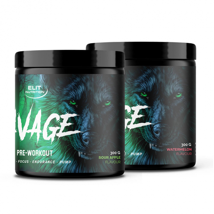 2 x Elit Nutrition Savage PWO, 300 g i gruppen Kosttilskud & Fødevarer / Præstationsforbedringer / Pre-Workout / PWO hos Tillskottsbolaget (ELIT65755)