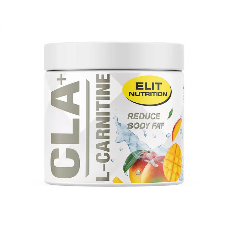 Elit Nutrition CLA + L-Carnitine, 180 g (Mango) i gruppen Kosttilskud & Fødevarer / Vægttab / Koffeinfri fedtforbrænder hos Tillskottsbolaget (ELIT673-1)