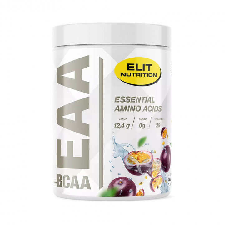Elit Nutrition EAA + BCAA, 400 g (Passion Fruit) i gruppen Kosttilskud & Fødevarer / Aminosyrer / EAA hos Tillskottsbolaget (ELIT7483-3)