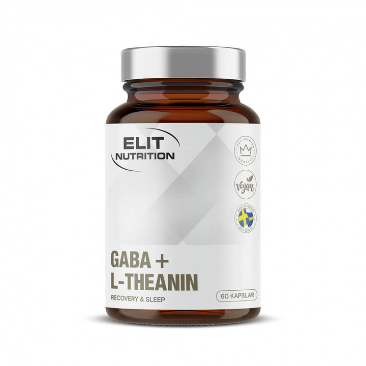 Elit Nutrition GABA + L-Theanine, 60 caps i gruppen Kosttilskud & Fødevarer / Aminosyrer / GABA hos Tillskottsbolaget (ELIT755433)