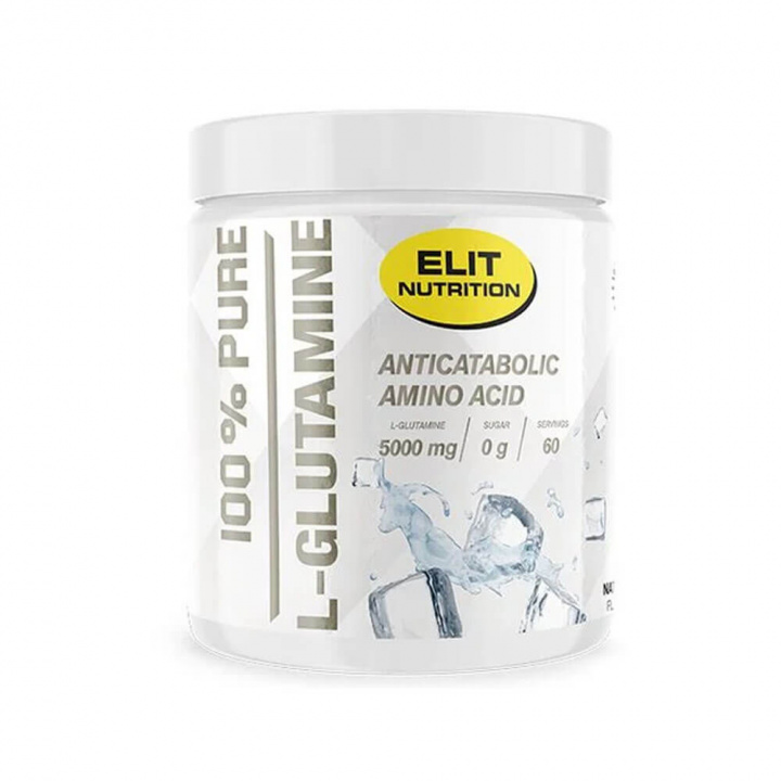 Elit Nutrition 100% Pure L-Glutamine, 300 g (Naturell) i gruppen Kosttilskud & Fødevarer / Sundhedskost / Immunforsvar hos Tillskottsbolaget (ELIT75685-3)