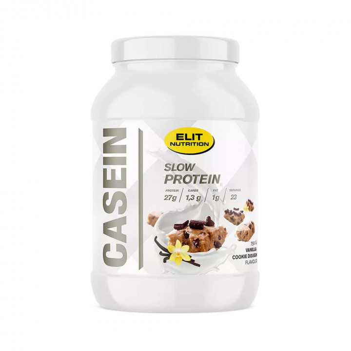 Elit Nutrition Casein, 750 g (Vanilla Cookie Dough) i gruppen Kosttilskud & Fødevarer / Proteinpulver / Kaseinprotein hos Tillskottsbolaget (ELIT7584-3)