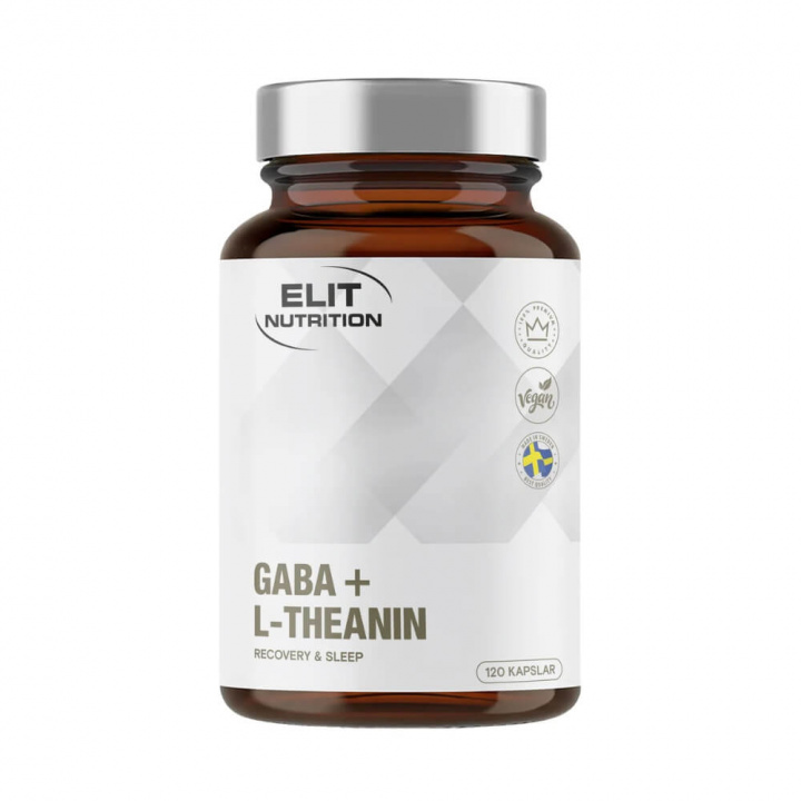 Elit Nutrition GABA + L-Theanine, 120 caps i gruppen Kosttilskud & Fødevarer / Sundhedskost / Søvn hos Tillskottsbolaget (ELIT8263)