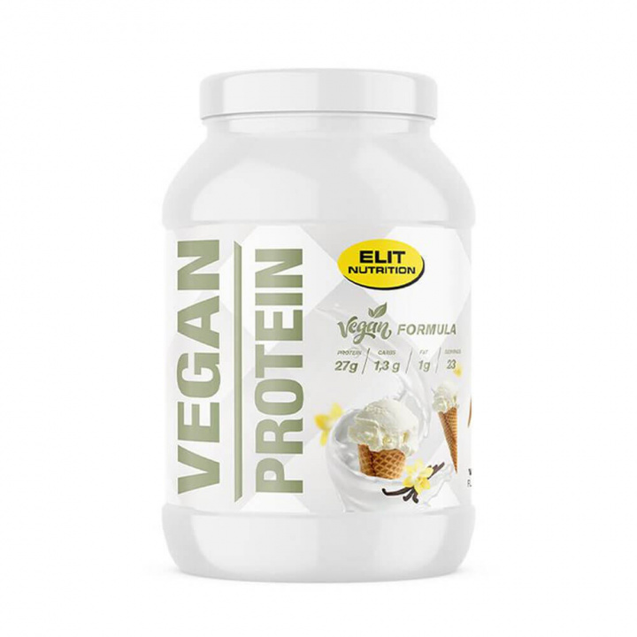 Elit Nutrition Vegan Protein, 750 g (Vanilla) i gruppen Kosttilskud & Fødevarer / Proteinpulver / Laktosefri Protein hos Tillskottsbolaget (ELIT8523-3)
