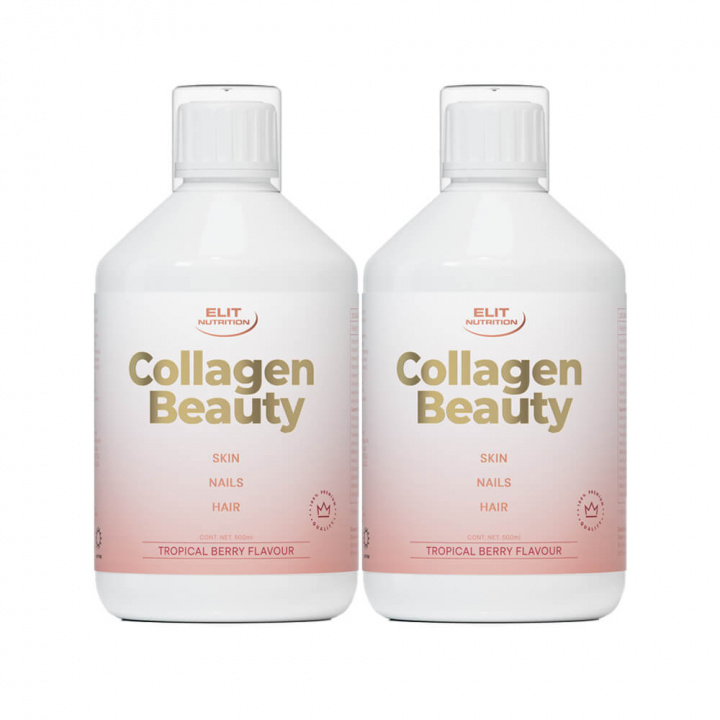 2 x Elit Nutrition Collagen Beauty, 500 ml (Tropical Berry) i gruppen Kosttilskud & Fødevarer / Ledesundhed / Kollagen hos Tillskottsbolaget (ELIT85667)