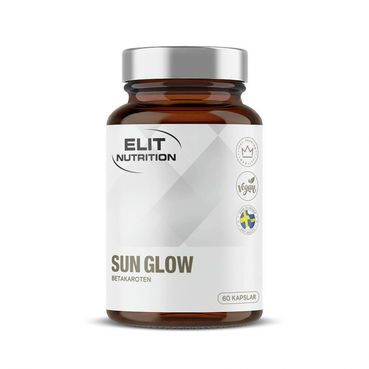 Elit Nutrition Sun Glow, 60 caps i gruppen Kosttilskud & Fødevarer / Sundhedskost / Betakaroten hos Tillskottsbolaget (ELIT867834)